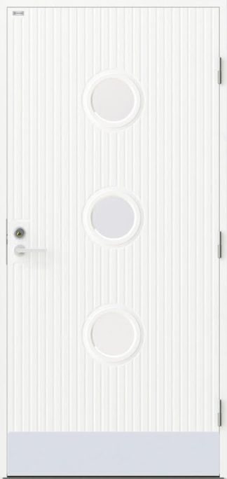 Ytterdörr Diplomat Daniella Klarglas vit