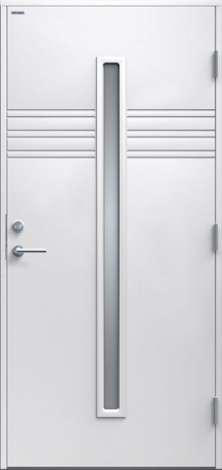 Ytterdörr Diplomat Felicia Klarglas vit