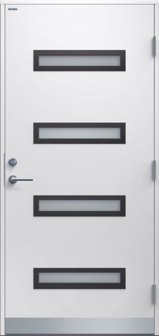 Ytterdörr Diplomat Minnah Klarglas vit