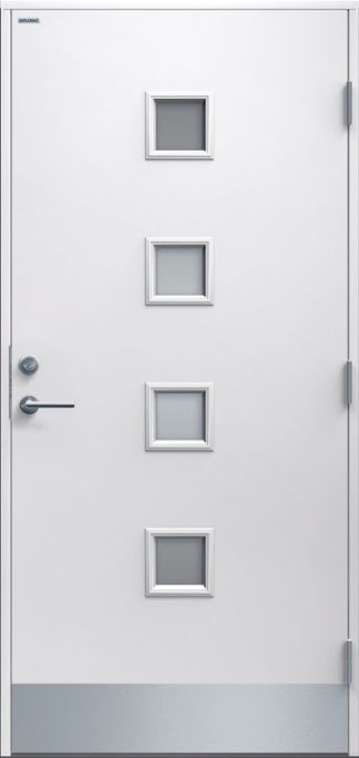 Ytterdörr Diplomat Tanja Klarglas vit