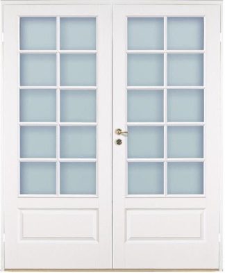 Parinnerdörr Diplomat Formpressad Sp10 Vit Klarglas