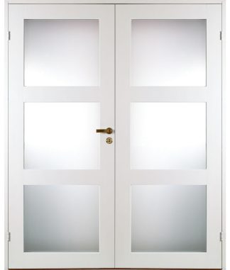 Parinnerdörr Diplomat Contur Sp3 Vit Klarglas