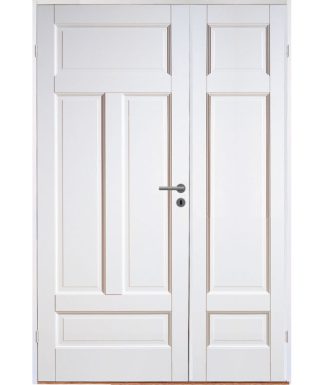 Parinnerdörr Diplomat Massiv 4 Vit Halv Tät