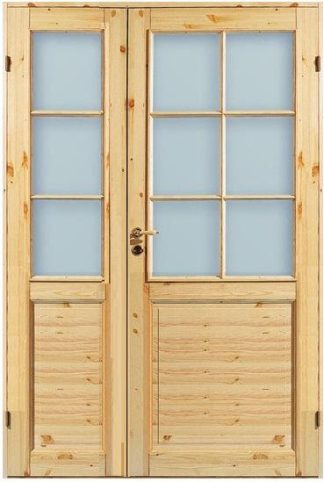 Parinnerdörr Diplomat Massiv Sp6 Furu Halv Klarglas
