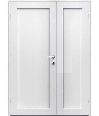 Parinnerdörr Diplomat Contur 1 Tät Vit Halv Klarglas