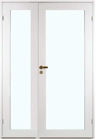 Parinnerdörr Diplomat Contur Helglasad Vit Halv Klarglas