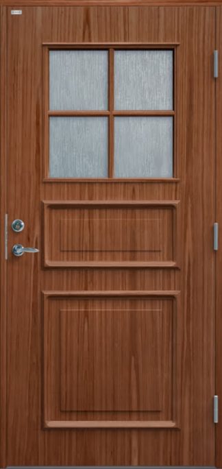 Ytterdörr Diplomat Elvira Cotswoldglas Teak