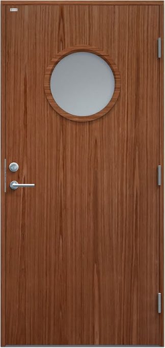 Ytterdörr Diplomat Rosa Klarglas Teak