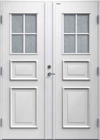 Parytterdörr Diplomat Elvira Cotswoldglas vit