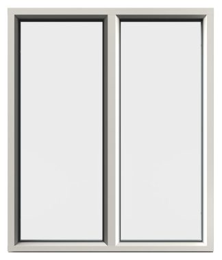 Fast Fönster Elitfönster Original Alu 100 3-Glas Med Glasdelande Post Vit Aluminium