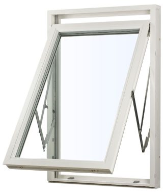 Vridfönster Svenska Fönster Rund Profil 3-glas Vitlackerad Aluminium