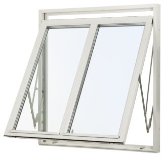 Vridfönster Svenska Fönster Rund Profil 3-glas Med Glasdelande Post Vitmålat Trä