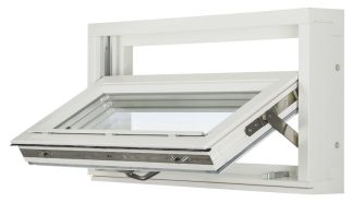 Topturn Fönster Svenska Fönster Rund Profil 3-glas Vitmålat Trä