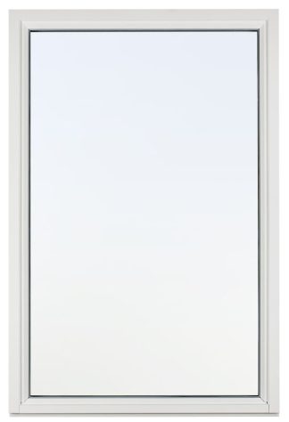 Fast Fönster Svenska Fönster Rak Profil 3-glas Vit Aluminium
