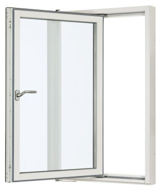 SIDESWING FÖNSTER SVENSKA FÖNSTER RAK PROFIL 3-GLAS VIT ALUMINIUM