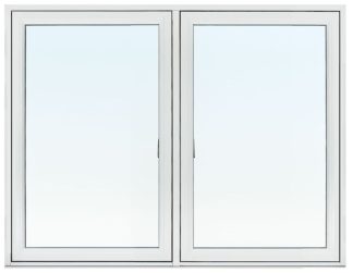 Sideswing 2-luft Svenska Fönster Rak Profil 3-glas Vit Aluminium