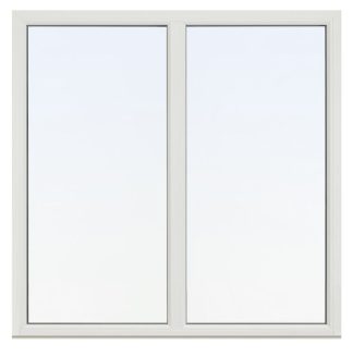 Fast Fönster Svenska Fönster Rak Profil 3-Glas Med Glasdelande Post Vit Aluminium