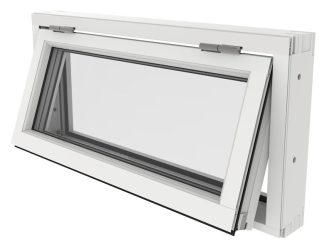 Överkantshängt Fönster Outline 3-Glas Vitlackerad Alu