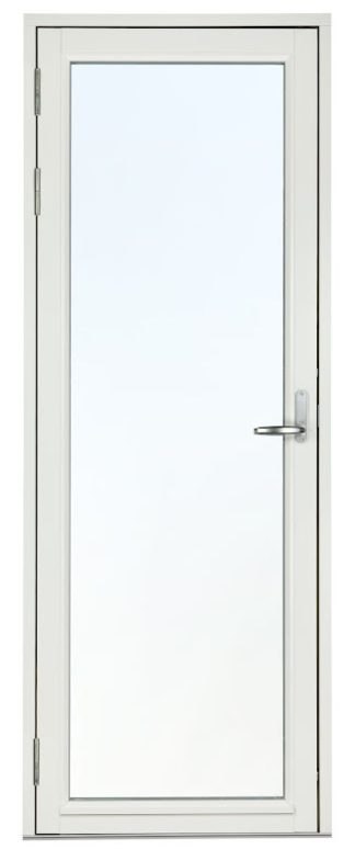 Helglasad Fönsterdörr Svenska Fönster Rak Profil 3-glas Vitmålat Trä