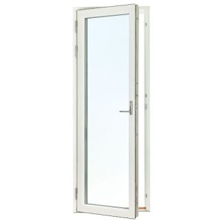Helglasad Fönsterdörr Svenska Fönster Rund Profil 3-glas Vit Aluminium