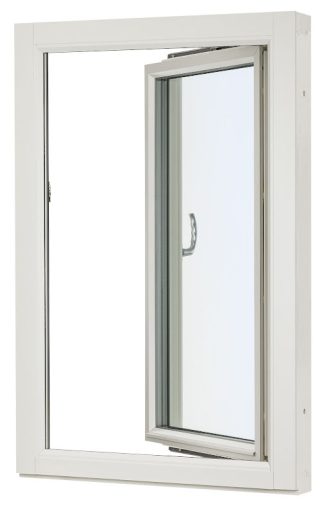 SIDOHÄNGT 1-LUFT FÖNSTER SVENSKA FÖNSTER RAK PROFIL INÅTGÅENDE 3-GLAS ALUMINIUM
