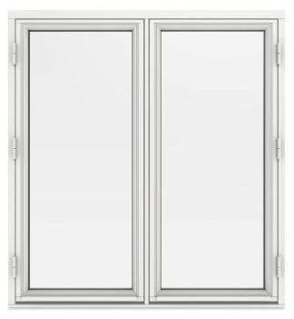 Sidohängt Fönster Elitfönster MF DUO 2-Glas Tvåluft Vitmålat Trä