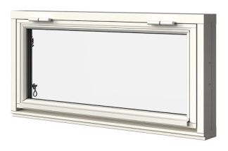 Överkantshängt Fönster Elitfönster MF DUO 2-Glas Vitmålat Trä