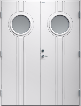 Parytterdörr Diplomat Gullan klarglas vit