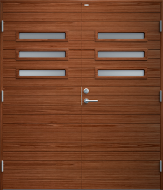 Parytterdörr Diplomat Ingela klarglas Teak