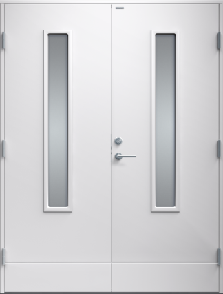 Parytterdörr Diplomat Laila klarglas vit