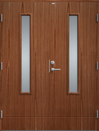 Parytterdörr Diplomat Laila klarglas Teak