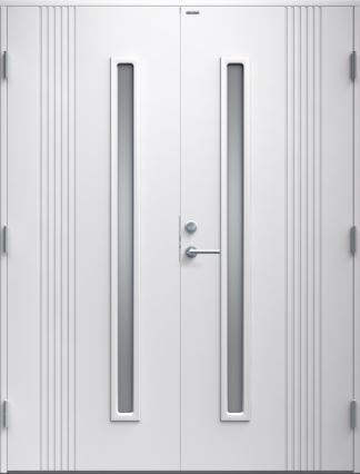 Parytterdörr Diplomat Nathalie klarglas vit