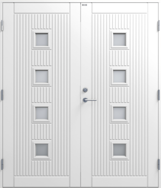 Parytterdörr Diplomat Nike klarglas vit