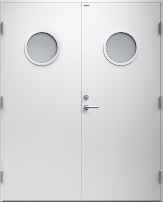 Parytterdörr Diplomat Rosa klarglas vit