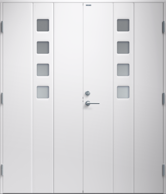 Parytterdörr Diplomat Sandra klarglas vit