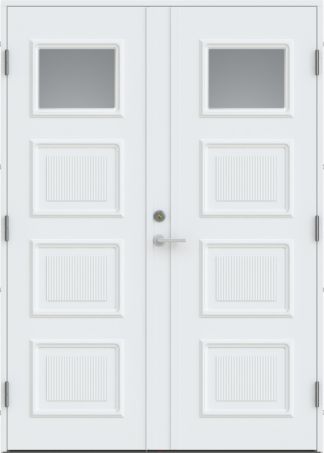 Parytterdörr Diplomat Signe klarglas vit