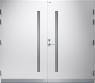 Garageport Diplomat Mikaela Klarglas Vit