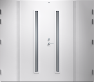 Garageport Diplomat Nathalie Klarglas Vit