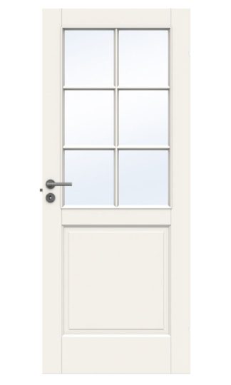INNERDÖRR SWEDOOR CRAFT SP6 MASSIV KLARGLAS VIT