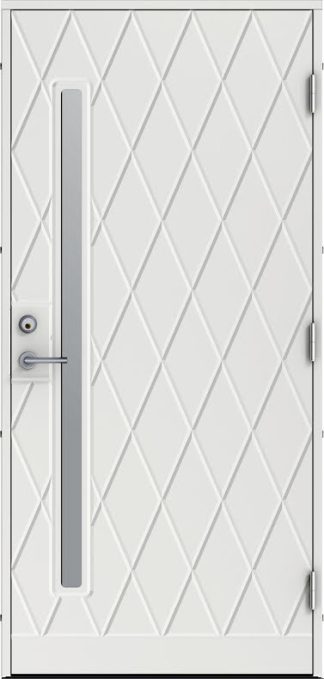 Ytterdörr Diplomat Vanja Klarglas Vit