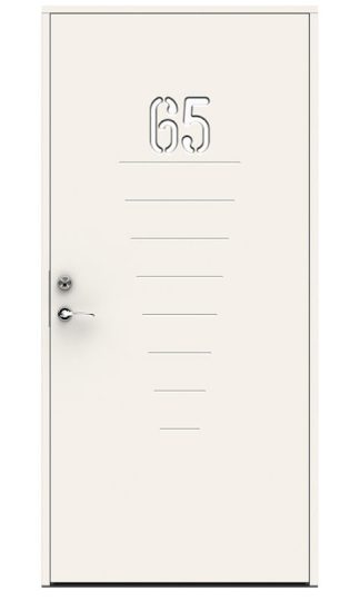 Ytterdörr Swedoor Character Digits Klarglas Vit