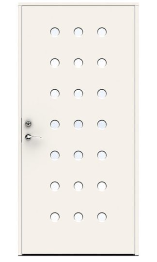 Ytterdörr Swedoor Character Domino Klarglas Vit