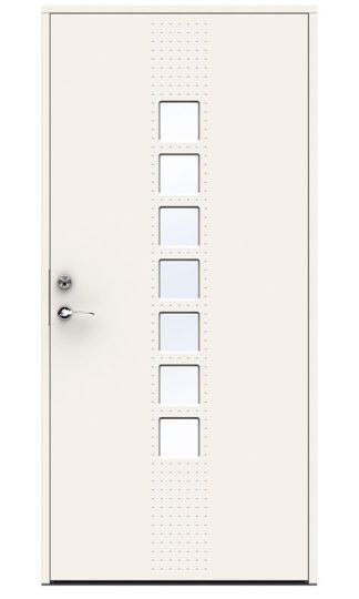 Ytterdörr Swedoor Character Dots Klarglas Vit
