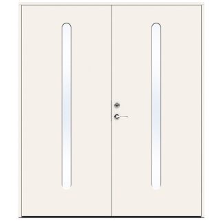 Parytterdörr Swedoor Character Drop Klarglas Vit