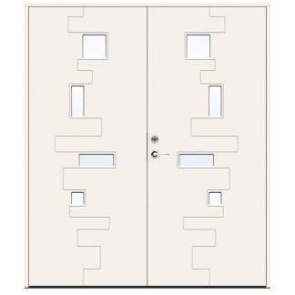 Parytterdörr Swedoor Character Pulse Klarglas Vit