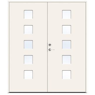 Parytterdörr Swedoor Character Square Klarglas Vit