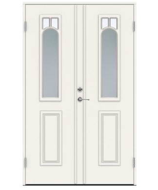 Parytterdörr Swedoor Classic Delius Dekorglas Vit