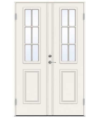 Parytterdörr Swedoor Classic Smetana Klarglas Vit