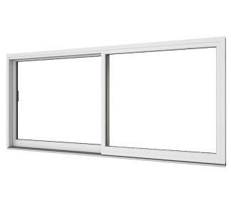 Skjutdörr Elitfönster 2-delad Vitlackerad Aluminium