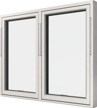 Vridfönster Elitfönster Original Alu 100 Tvåluft 3-glas Vitlackerad Alu